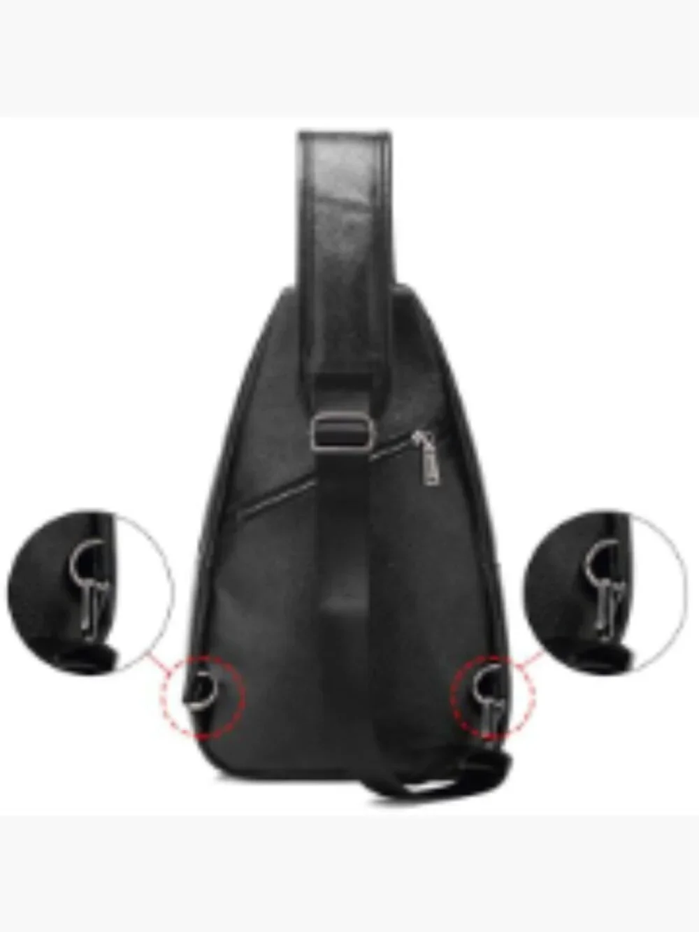 Lightweight PU Leather Sling Crossbody Backpack for Travel Outdoors